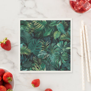 Tropical Rainforest Leaves Napkin