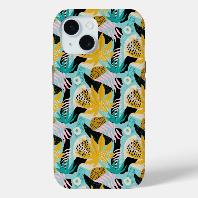 Tropical Rainforest Leaves Pattern Case-Mate iPhone Case (Back)