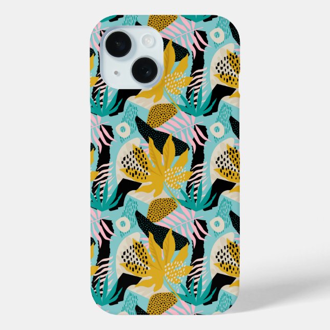 Tropical Rainforest Leaves Pattern Case-Mate iPhone Case (Back)