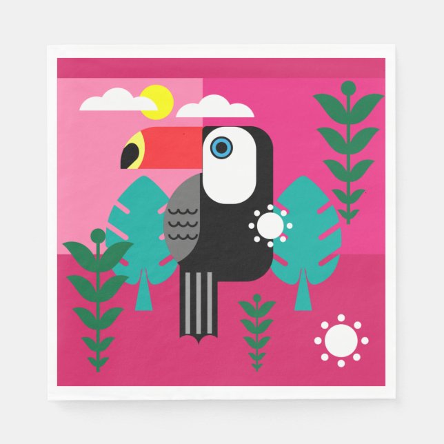 Tropical Rainforest Toucan Napkin (Front)