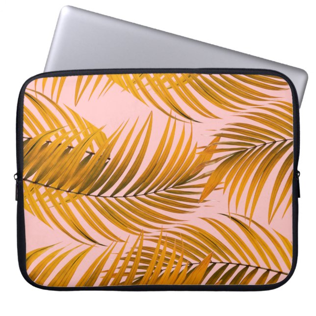 Tropical Realistic Leaves Pattern Trendy Fashion C Laptop Sleeve (Front)