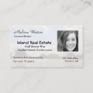 Tropical Realtor's Business Card Photo Template
