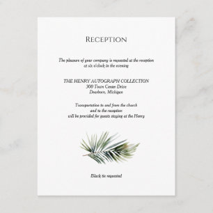 Tropical Reception Card – Botanical Design