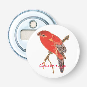 Tropical Red Parrot Thunder_Cove Bottle Opener