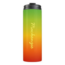 Tropical Red Yellow Green Gradient with Your Name