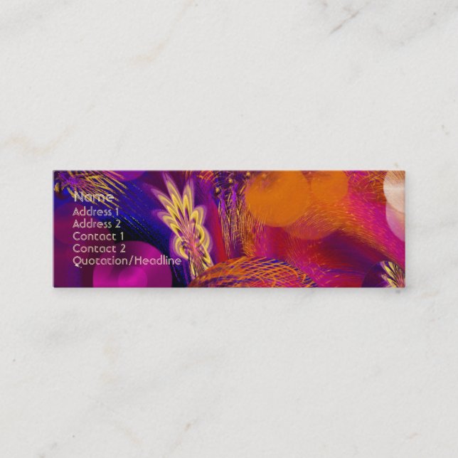 Tropical Reflections Profile Mini Business Card (Front)
