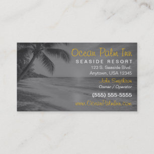 Tropical Resort   Beachfront Hotel & Seaside Inn Business Card