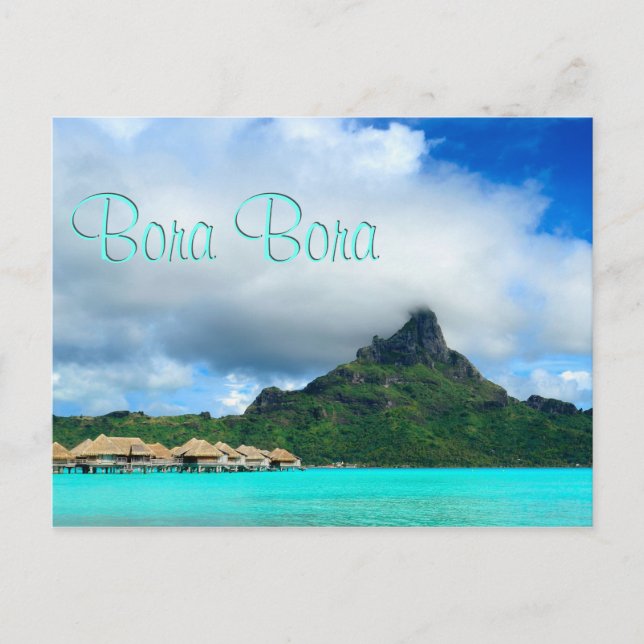 Tropical resort on Bora Bora postcard (Front)