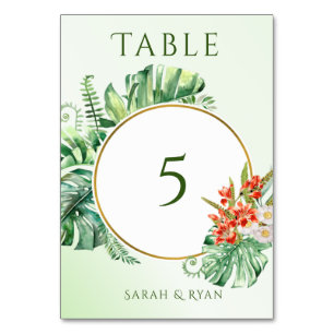 Tropical Ring Table Number