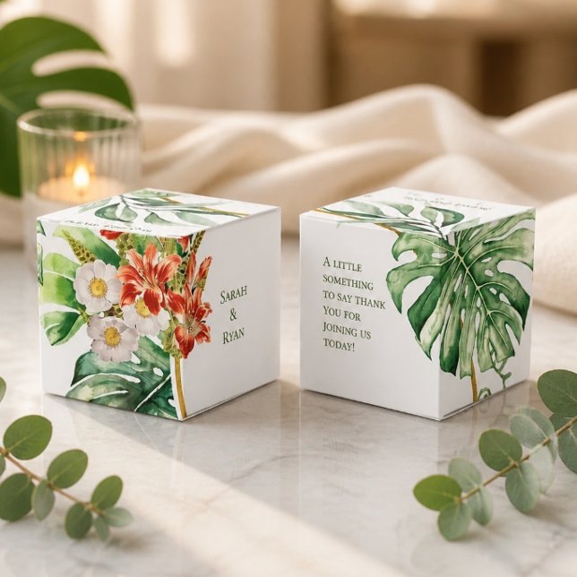 Tropical Ring Wedding Favor Box (Creator Uploaded)