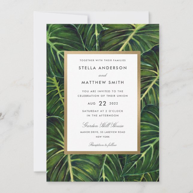 Tropical Romance II Invitation (Front)