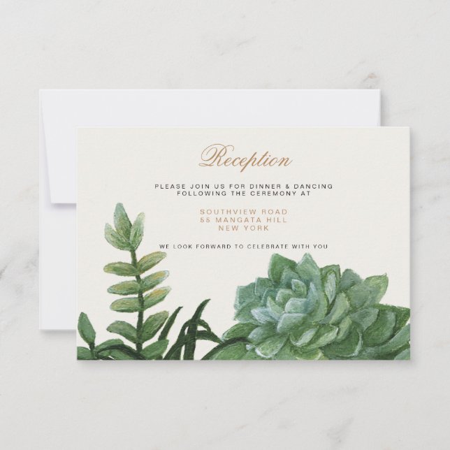 Tropical Romance / Reception Invitation (Front)