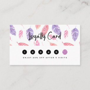 Tropical Rose White Realtor Loyalty Card