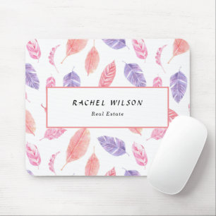 Tropical Rose White Realtor Mouse Pad
