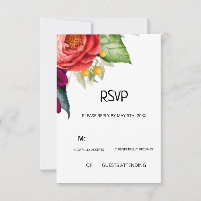 Tropical RSVP Card (Front)