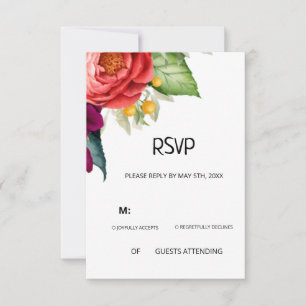 Tropical RSVP Card