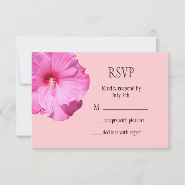 Tropical RSVP (pink) Card (Front)
