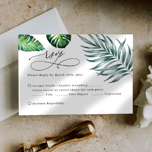 Tropical Rsvp Wedding Cards