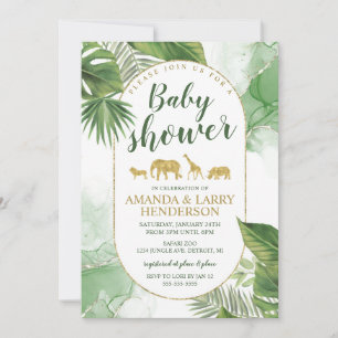 Tropical Safari Baby Shower Invitation