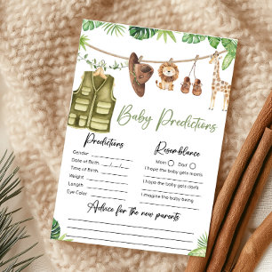 Tropical Safari Jungle Animals Baby Predictions