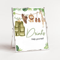 Tropical Safari Jungle Animals Baby Shower Drinks