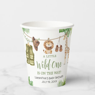 Tropical Safari Jungle Animals Baby Shower Paper Cups