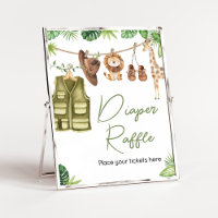 Tropical Safari Jungle Animals Diaper Raffle