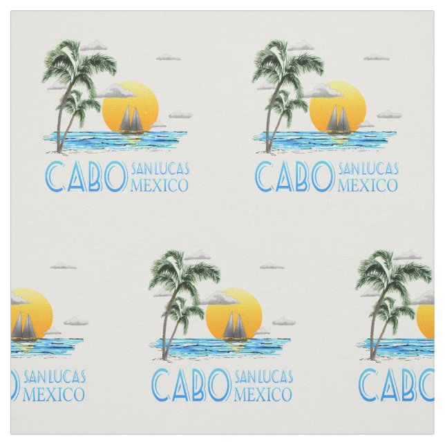 Tropical Sailing Cabo San Lucas Mexico Fabric (Swatch)