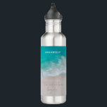 Tropical sand beach ocean personalised the adventu 710 ml water bottle<br><div class="desc">Tropical sand beach ocean personalised the adventure begins design.</div>