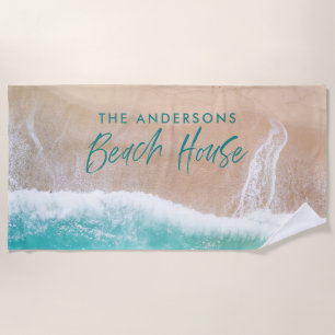 Tropical sand beach ocean sunny waves beach house towel