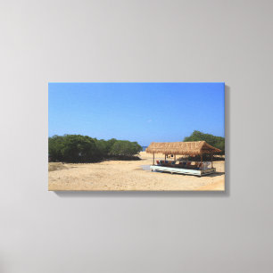 Tropical sandy beach canvas print
