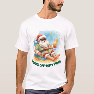 Tropical Santa Beach Vibes – Funny Christmas T-Shirt