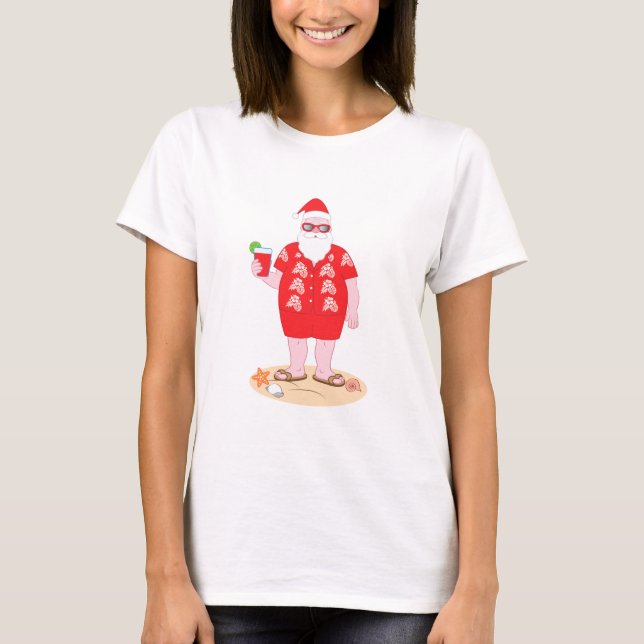 Tropical Santa Claus T-Shirt (Front)