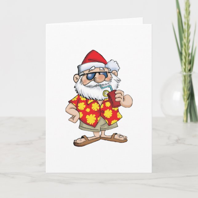 TROPICAL SANTA HOLIDAY CARD (Front)