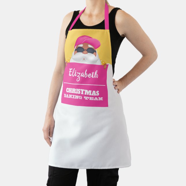Tropical Santa Personalised Custom Apron (Insitu)