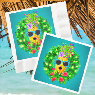 Tropical Sassy Singing Lady Pineapple Napkin