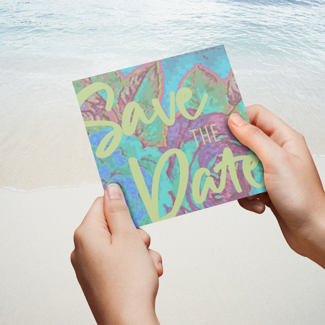 Tropical Save the Date Announcement Template (Tropical Save the Date Announcement Template)