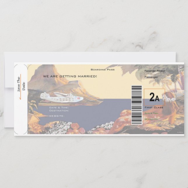 Tropical Save The Date - First Class 2A (Front)