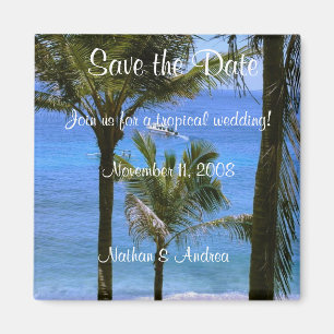 Tropical Save the Date Magnet
