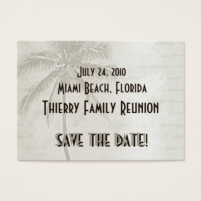Tropical Save the Date (taupe) (Front)