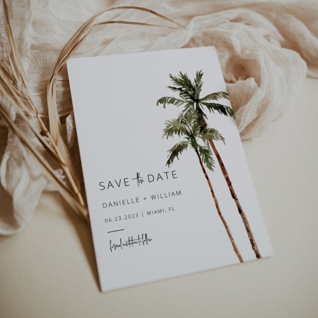 Tropical Save the Date Wedding Invitation (Creator Uploaded)