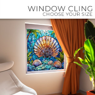 Tropical scallop Stained glass art