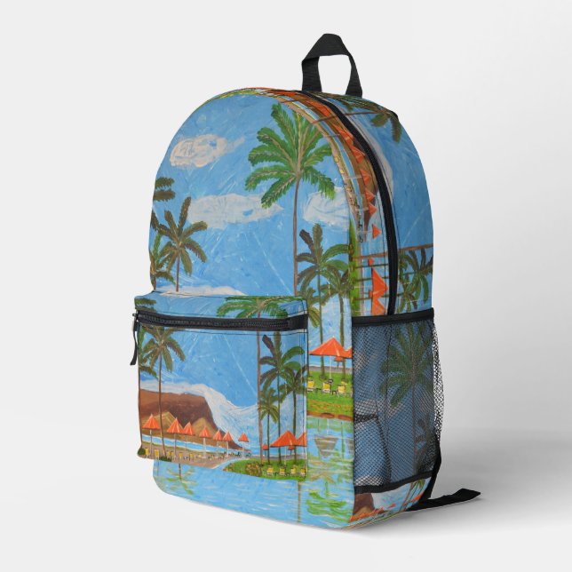 Tropical Scene backpack   (Back Corner Right)