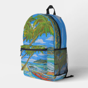 Tropical scene backpack