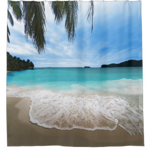Tropical Scene Beach Shower Curtain
