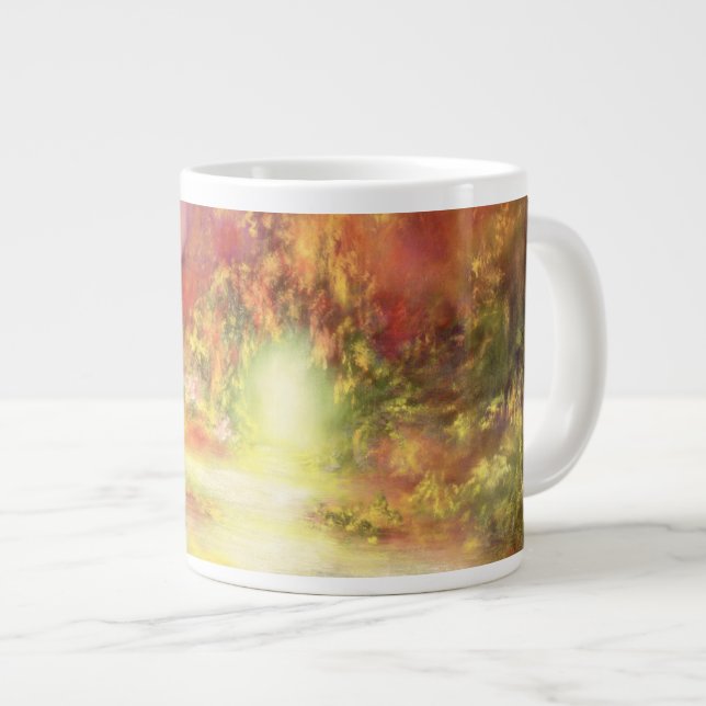 Tropical Scenery 1990 Large Coffee Mug (Front Right)