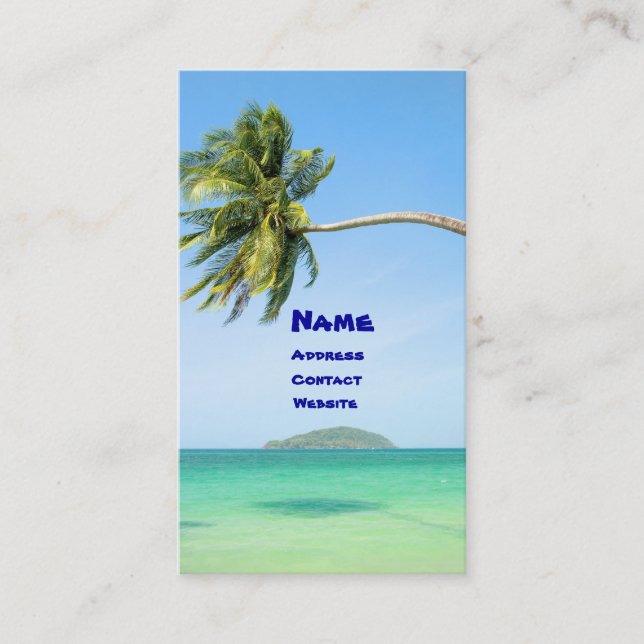 Tropical Scenery Business Card (Front)