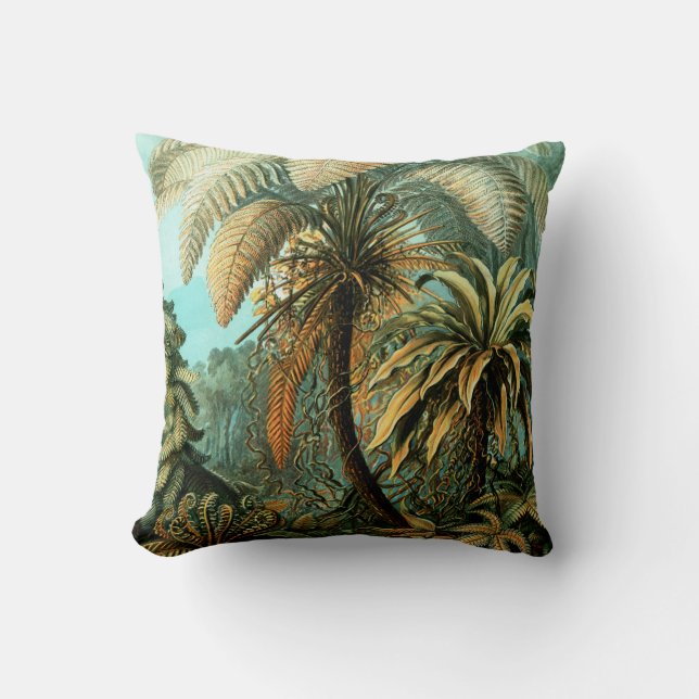 Tropical Scenery  with Palm Tree Cushion (Front)