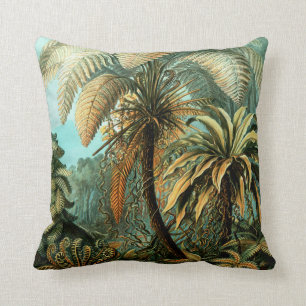Tropical Scenery with Palm Tree Cushion