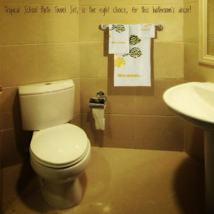 Tropical School Bath Towel Set